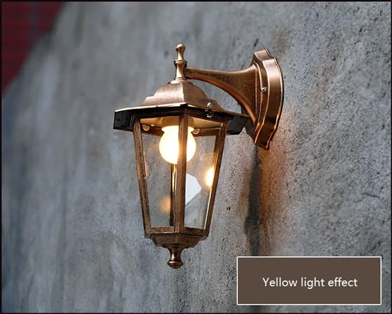 Европейский ретро садовый настенный светильник Открытый водонепроницаемый светодиодный светильник настенный настольная лампа веранда балкон прохода светильник