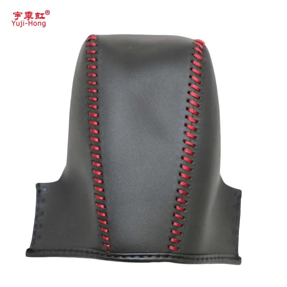 Yuji-Hong Car Gear Covers Case for Volvo XC60 09-12 Automatic Gear Shift Collars Genuine Leather Auto Cover Hand-stitched