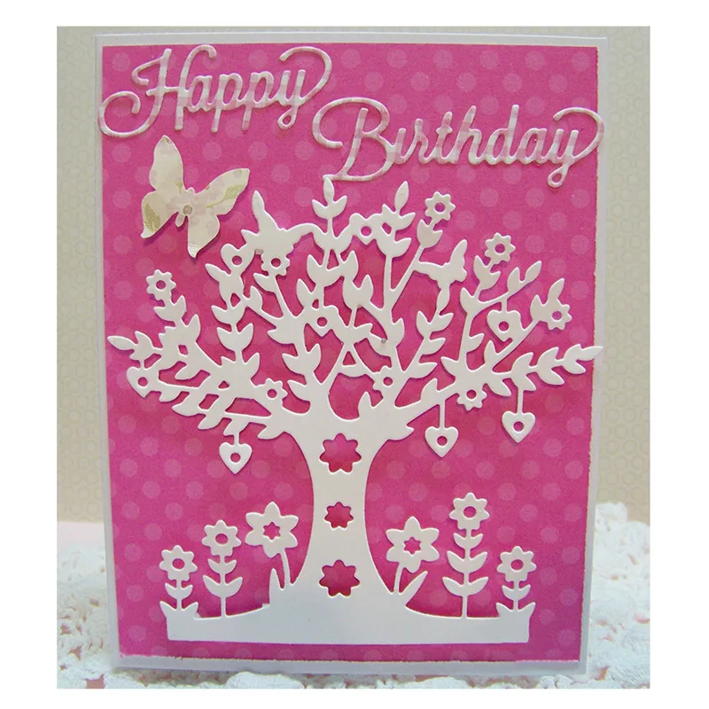 

DMW0362 Spring Tree Metal Cutting Dies For Scrapbooking Card Making Photo Album Embossing Crafts Diecut Christmas New 2019