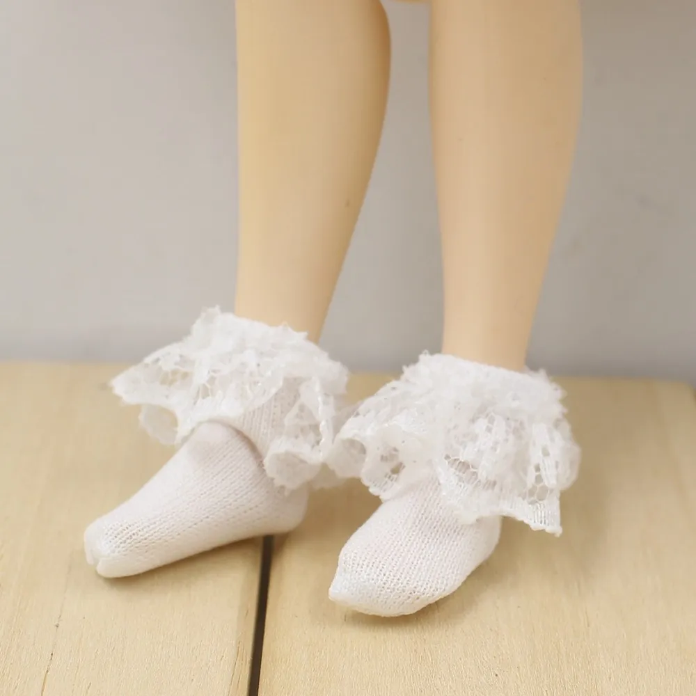 Neo Blythe Kaus Kaki Renda Putih Boneka 4