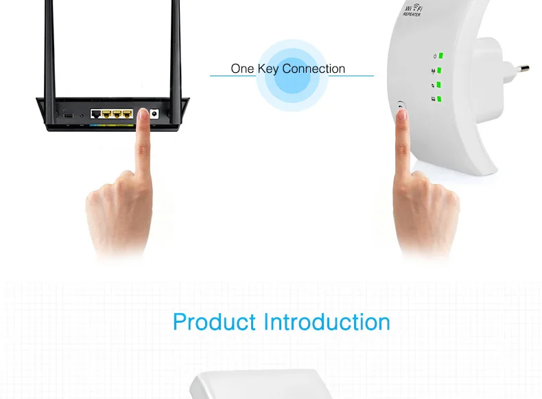 Беспроводной WiFi ретранслятор 300 Мбит/с WiFi удлинитель 802.11N/B/G Wifi сетевая антенна усилитель сигнала Wi-Fi Wps шифрование