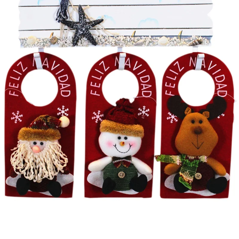 

Christmas Decoration Supplies Christmas Door Wall Hanging Ornaments Decor Santa Claus Deer Snowman Luggage Bag Accessories