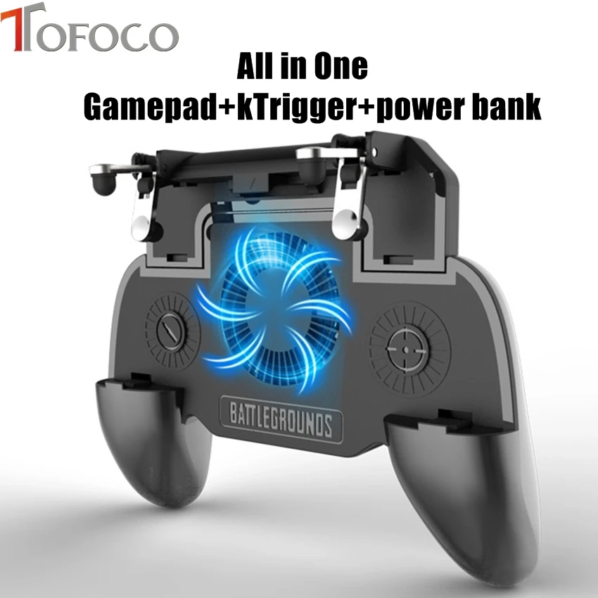  Gamepad Pubg Controller Pubg Mobile Trigger L1R1 Shooter Joystick Game Phone Holder Cooler Fan with