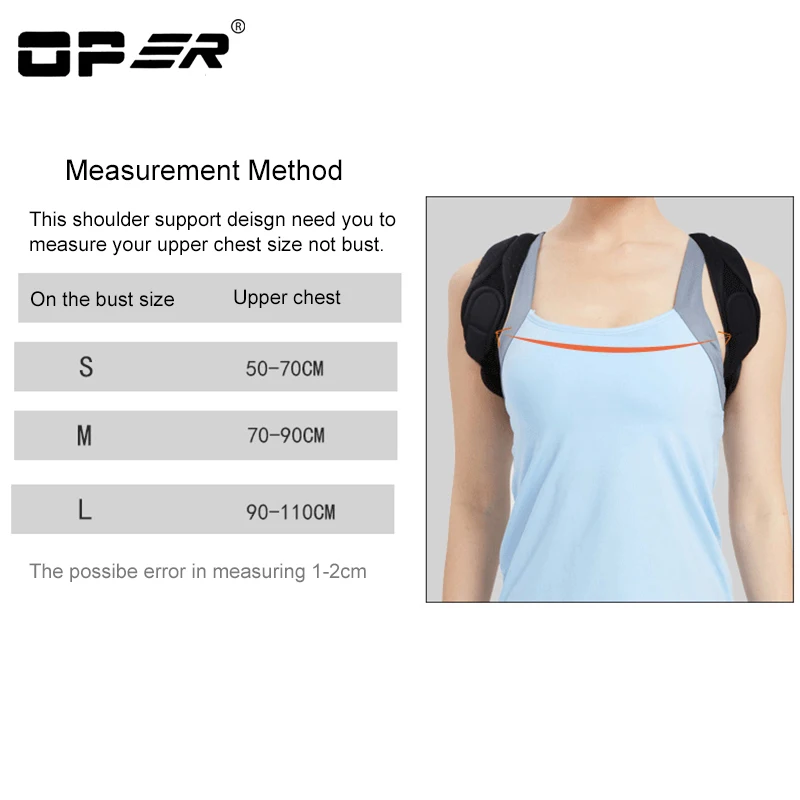 OPER Shoulder Support Bandage Belt Clavicle Posture Corrector Back Brace Shoulder Posture Corset Adjustable Women BlackBeige  (1)