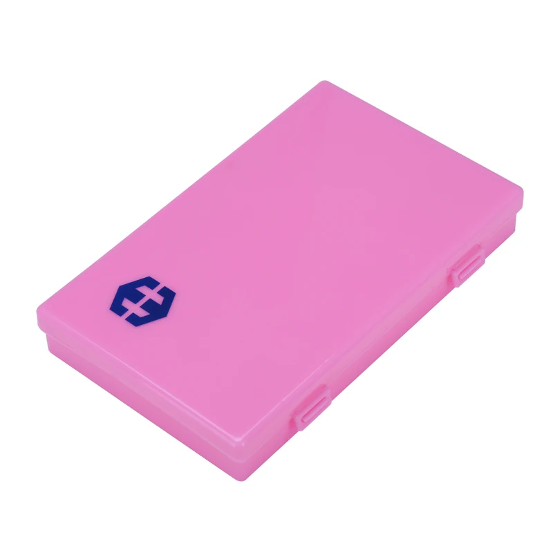 Практичный пластиковый ящик для инструментов прозрачный ящик для хранения электронных компонентов шкатулка SMD металлические детали винтовой контейнер DIY чехол для инструментов - Цвет: Pink