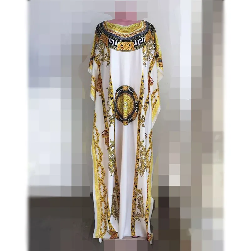Летнее Африканское платье для женщин плюс размерная Форма код Печатный свободный Африканский взрывной платье с цифровым принтом длинное