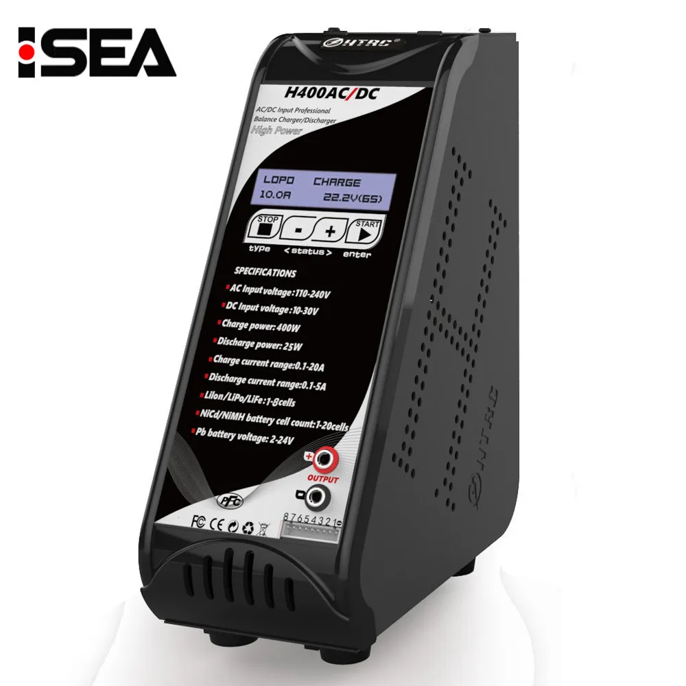 HTRC H400 AC/DC 400 Вт 20A Вертикальная батарея баланс зарядное устройство/Dis устройство