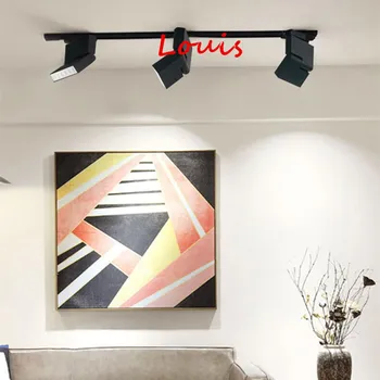 

6W 12W Creative LED Track Light LED spotlight living room home COB track light square exhibition hall wall mounted track light