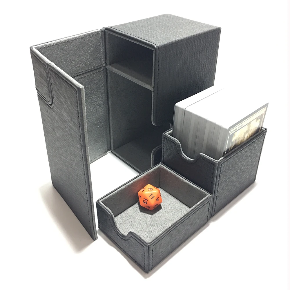 Cena Średni rozmiar pudełko kartonowe Deck Box Deck Case na magiczna tablica karty do gry kolor czarny