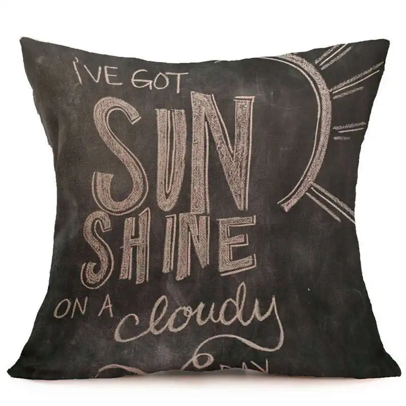 Happy christmas Soft Linen Pillow Case Cushion Cover Home Decor  pillow cover 45x45cm bed sofa decorative velvet #3o12#f (3)