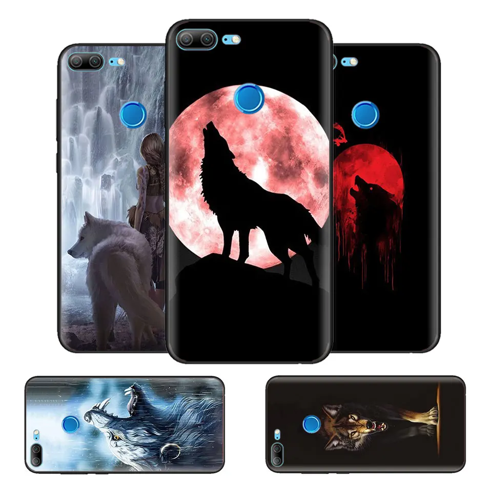 

Black Bag Soft Silicone Case Cover for Huawei honor 8X 8C 8A 10 20 Y6 Y9 2019 Lite Play Enjoy 9S 9E 20i Capa Fall Cas Coque Wolf
