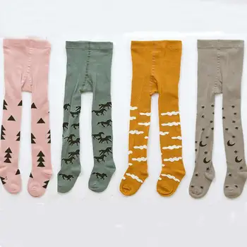

Baby pantyhose children Tights Cotton Toddler Girl Korea explosion Paragraph Cartoon Pony Powder Tree Boy Tights