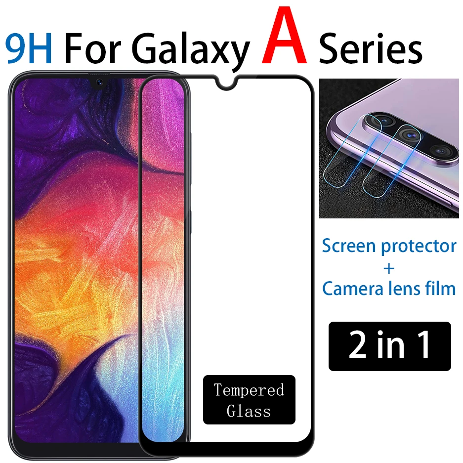 

9H tempered glass screen protector for samsung galaxy a50 a70 a10 a20 a30 a40 a60 a80 a90 camera lens soft film for samsung a 50