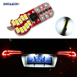 DOTAATDW 1x T10 W5W 4014SMD ошибок яркий белый светодиод номерной знак света для Peugeot 206 207 306 307 406 407 308 5008