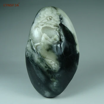 

CYNSFJA Real Rare Certified Dushan Jade Good life Landscape Hand Pieces Hand Carved Artwork High Quality Best Birthday Gifts
