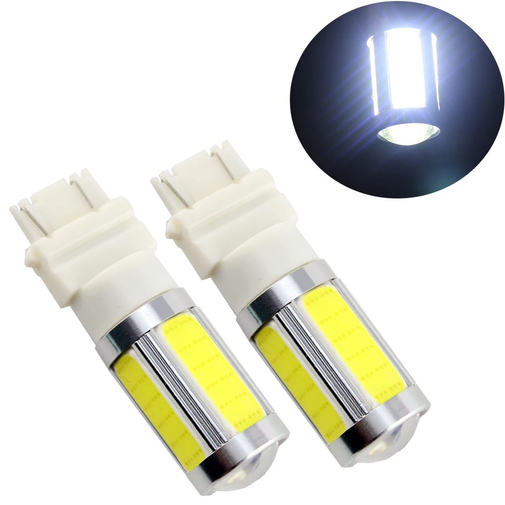 10 шт./лот T25 3157 3156 COB 5 SMD LED S25 1156 1157 P21/5 Вт W21W 7440 7443 указатели поворота парковочные