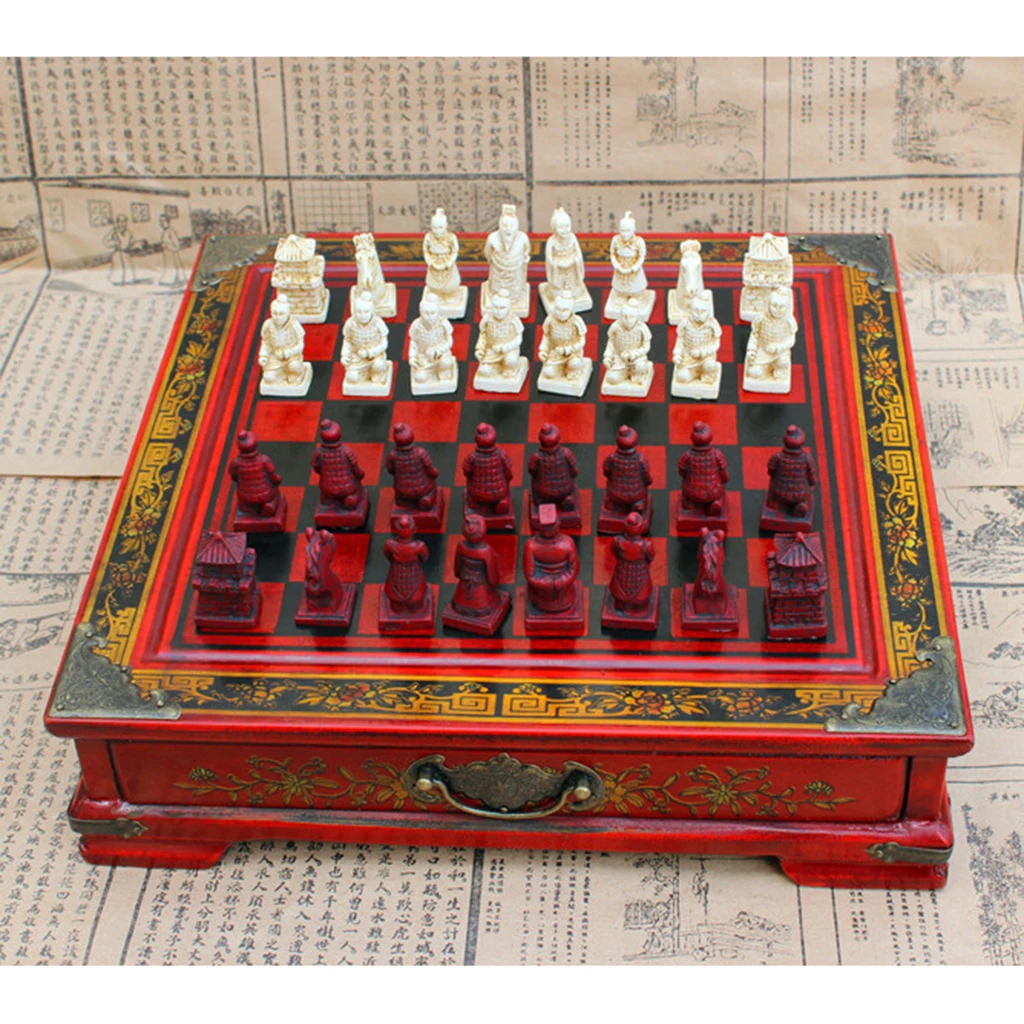 Ретро деревянный Шахматный набор антикварные китайские солдатики Шахматная семья игра подарок
