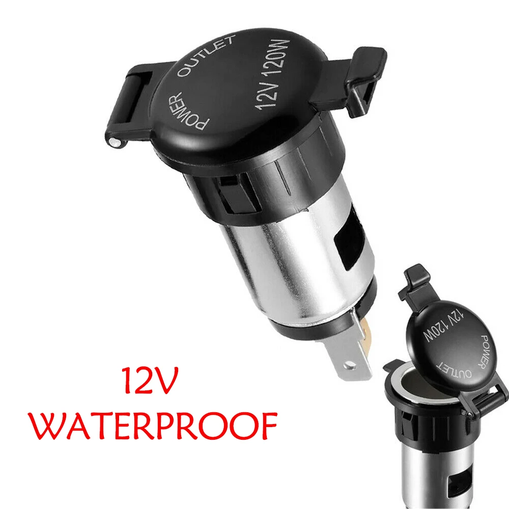 

1PC 12V 120W Car Cigarette Lighter Socket Waterproof Car Cigarette Lighter Adapter Socket Plastic for Motorcycle Car Truck Power