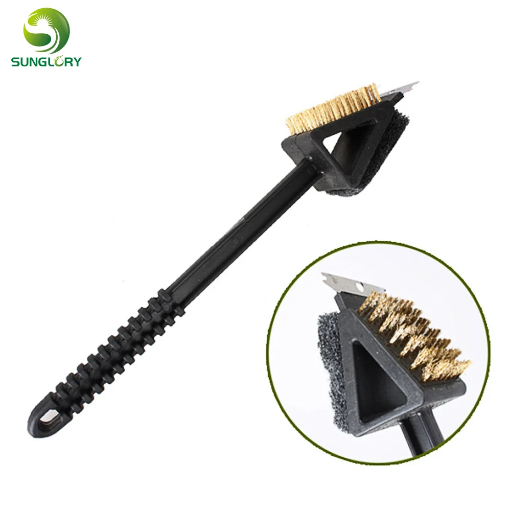 Buy 3 in 1 Copper Wire BBQ Grill Brush With Scraper