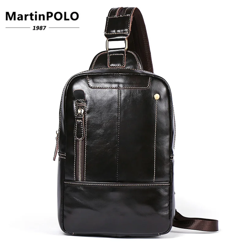 

Brand Men Multi-function Leather Backpack for School Bag Genuine Leather Men Backpacks Travel Chest Shoulder Backpack Bag Male
