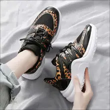 Leopard-print Sneakers Women Shoes PU Sport Shoe Female Casual Shoes Tenis Feminino Women Casual Shoes Moda Mujer 2019