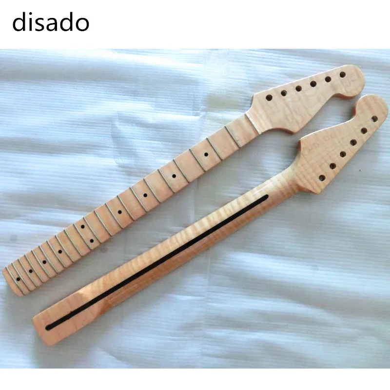 Disado 21 Frets Tiger flame maple Color madera guitarra eléctrica cuello accesorios guitarra partes instrumentos musicales Disado 21 Frets Tiger flame maple Color madera guitarra eléctrica cuello accesorios guitarra partes instrumentos musicales