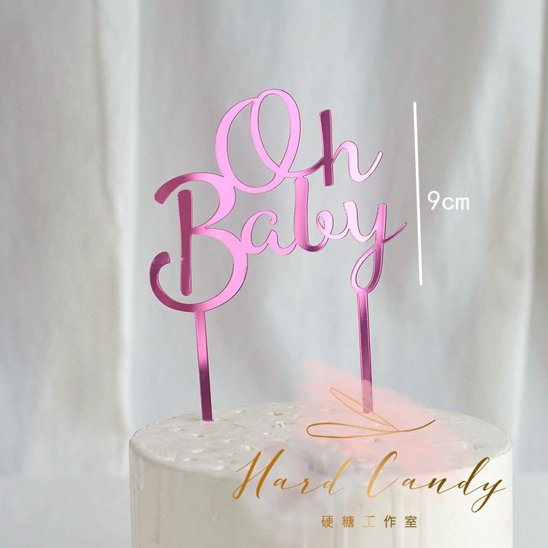 2 шт золотой розовый акриловый &quotOne&quot Oh Baby &quotторт Топпер для украшения вечеринки