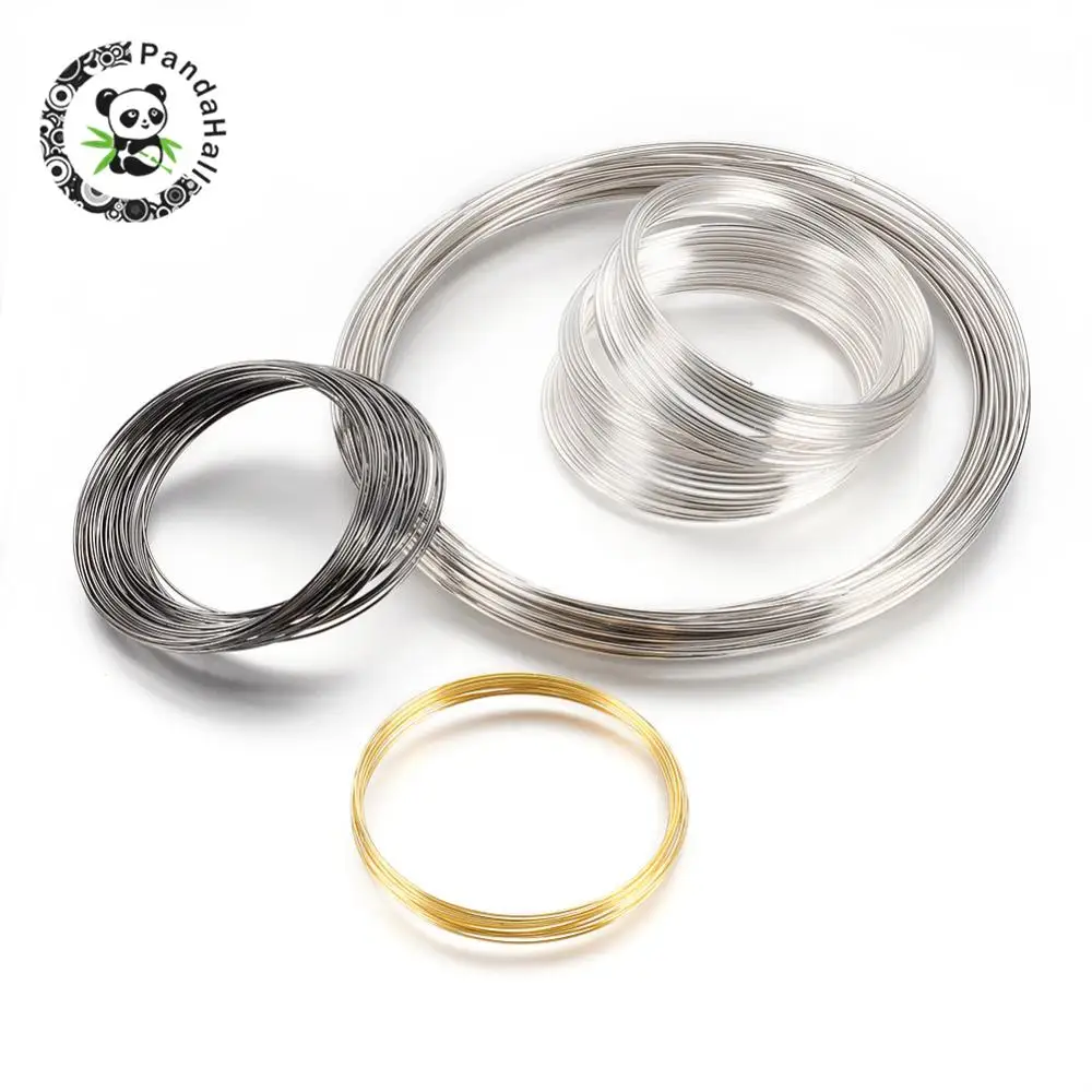

Mixed Size Steel Memory Wire for Necklace Making Jewelry Findings Mixed Color, Inner Diameter: 55~115mm; 0.6~1mm,1000g/lot