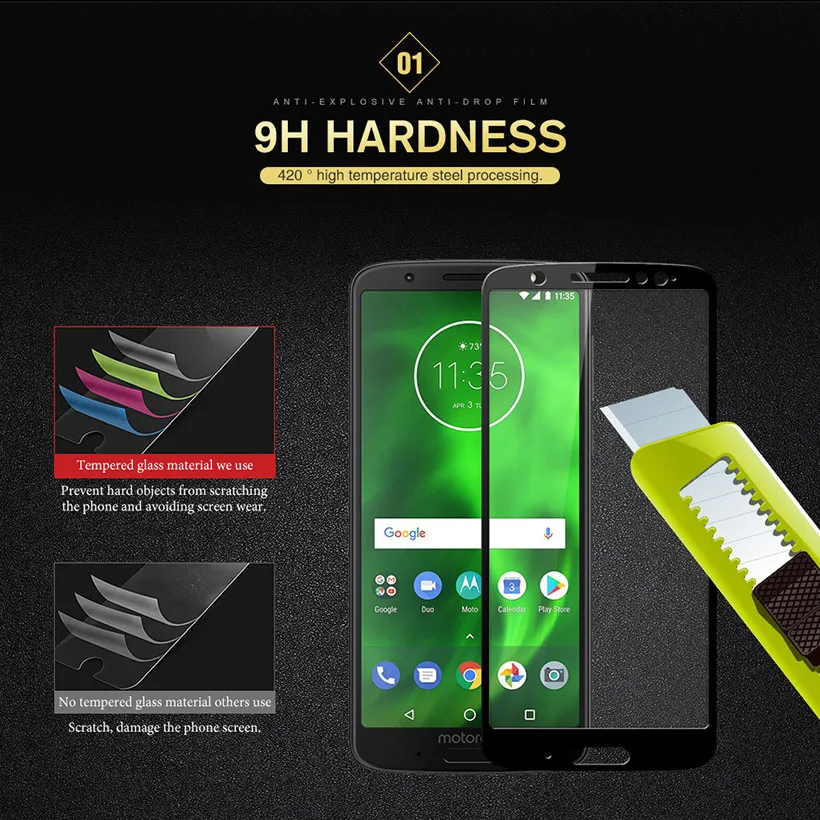 3D Защитное стекло для Moto G5S E6 Plus закаленное G5 E4 G6 G8 Play One Action Zoom Macro Screen