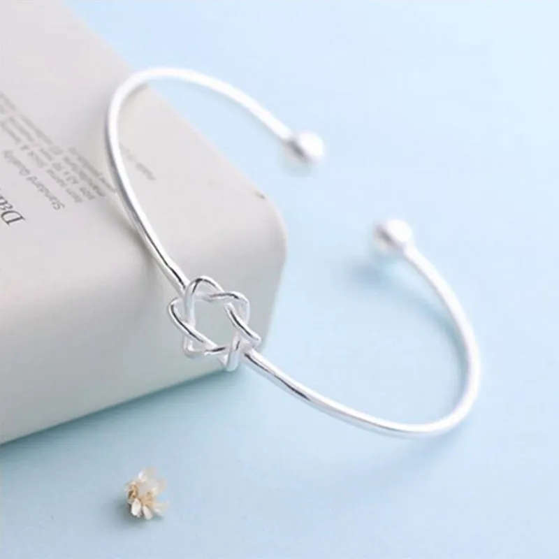 

Hot Atmosphere New Fashion Jewelry 925 Sterling Silver Bracelets Hollow Lucky Sixty star Couple Gift SB60