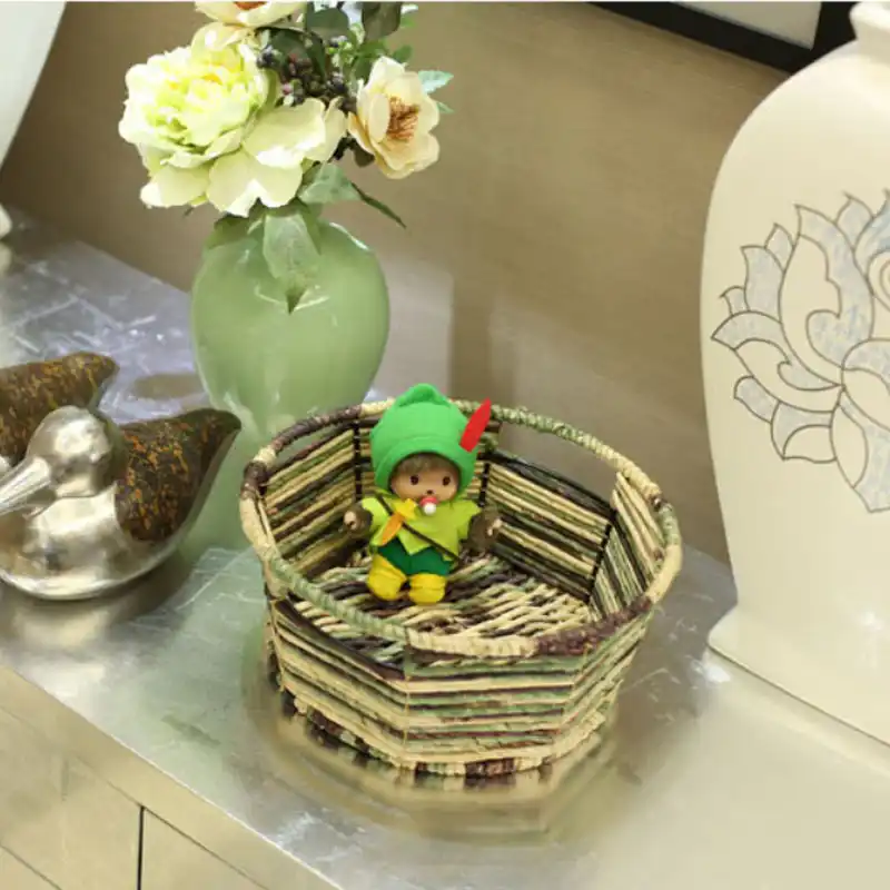 Kulit Jagung Besi Anyaman Minuman Makanan Keranjang Buah Cesto