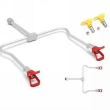 SAT2433 Новое поступление безвоздушный Краскораспылитель наконечник защита двойное сопло для безвоздушного распылителя краски