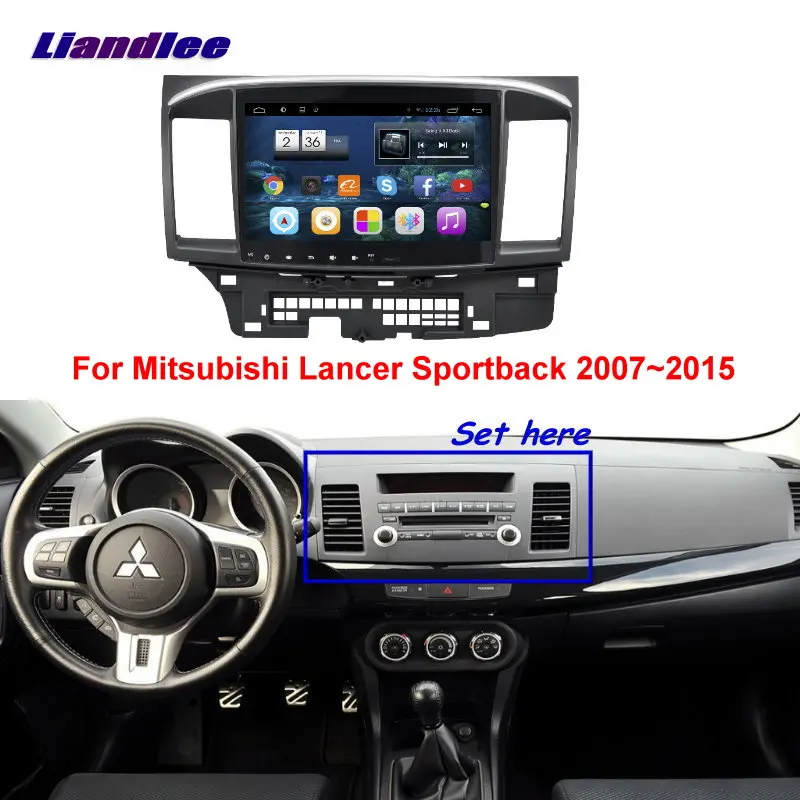 Liandlee для Mitsubishi Lancer Sportback 2007~ автомобильный радиоприемник для Android плеер с gps-навигатором карты HD сенсорный экран ТВ Мультимедиа CD DVD