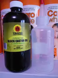 Черный Ямайский Касторовое Масло роста волос масло 8 унц. 236 мл (бесплатная бутылка) и роста ресниц нефти