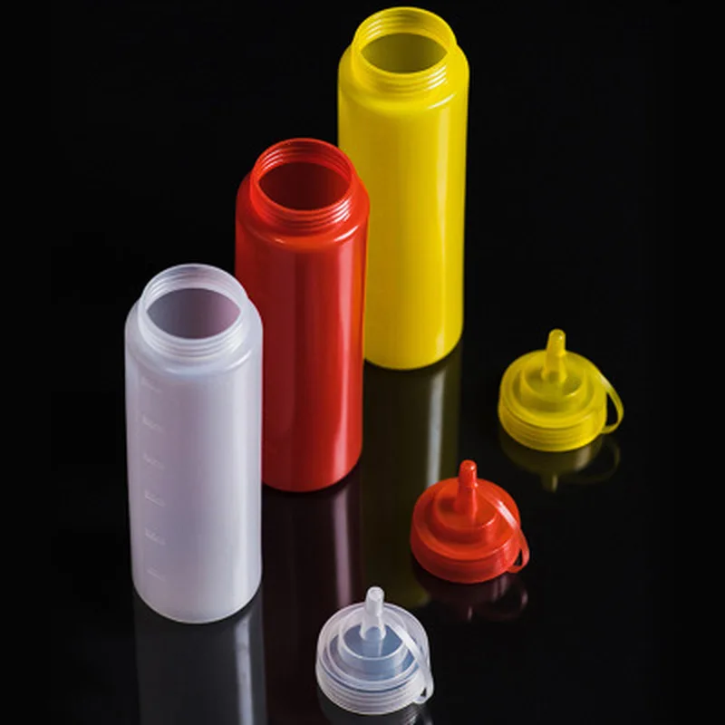 

360ml 12OZ Kitchen Plastic Squeeze Bottle Condiment Dispenser for Sauce Vinegar Oil Ketchup Salad Dressing Kitchen Accessories