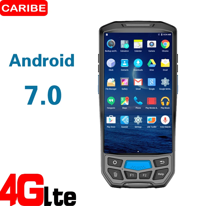 CARIBE PDA 1D 2D QR الماسح الضوئي مستودع WIFI بلوتوث GPS NFC جهاز RFID يدوي محطة