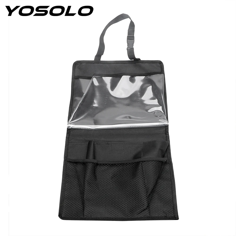 

YOSOLO Car Back Seat Organizer For Tablet PC Stand iPad Holder Trunk Storage Bag Multi-use Universal Stowing Tidying