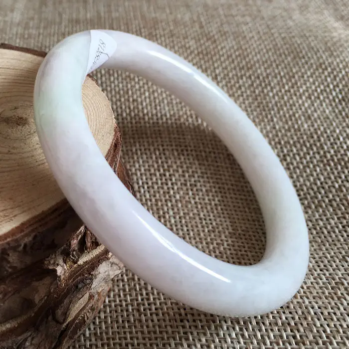 

FREE SHIPPING>>>@@ 55mm Certified Grade A Natural Lavender Green Jadeite Jade Bracelet Bangle 2811 NEW