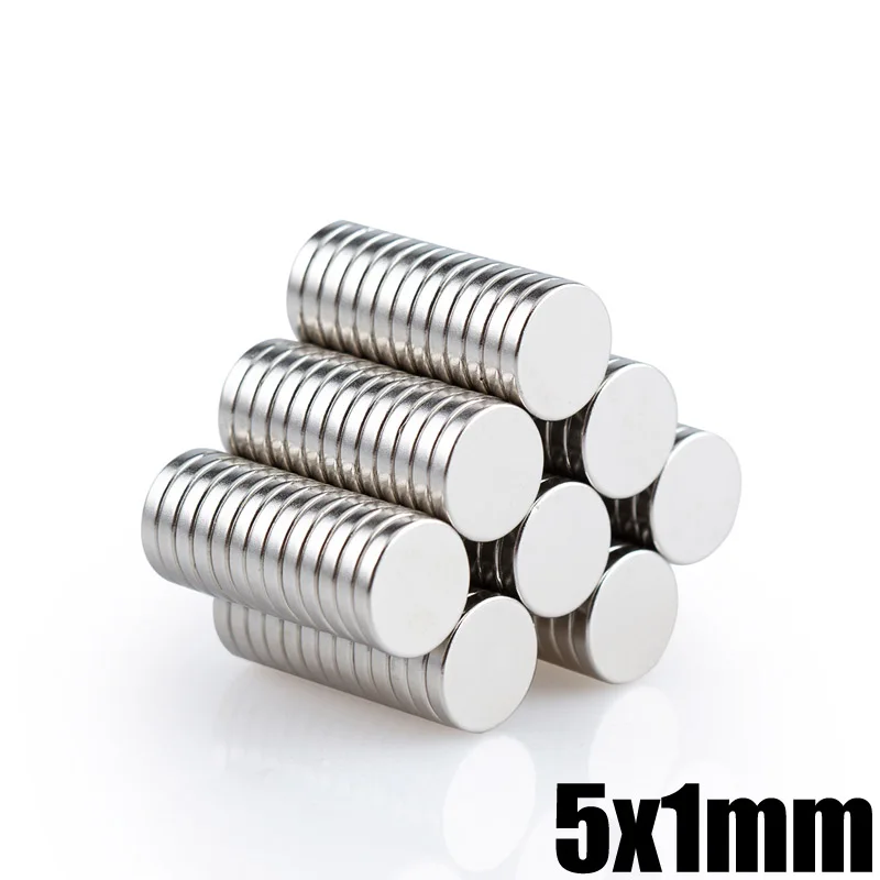 

200Pcs Neodymium Magnet Disc 5x1mm N35 Mini Small Round Permanent NdFeB Super Strong Powerful Magnetic Magnets For Craft