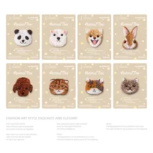 1 Pcs Nieuwe Leuke Hond Panda Konijn Borduurwerk Dier Sticky Doek Plakken Gat Diy Accessoires Ijzer Op Kids 'Kleding Patch