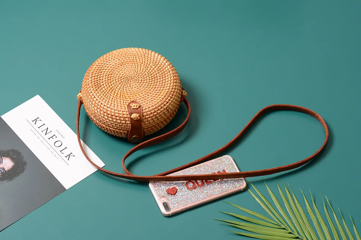 

Square Round Mulit Style Straw Bag Handbags Women Summer Rattan Bag Handmade Woven Beach Circle Bohemia Handbag New Fashion *//