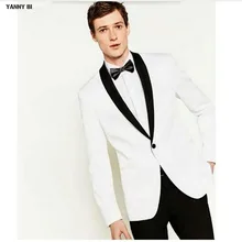 Блейзер Мужская шаль воротник мужской костюм куртка Красивый для зерна пряжки досуг жениха Best человек свадебные платья гостей