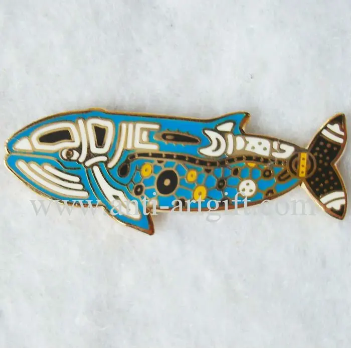 

Custom soft Hard Enamel shark Craft lapel pin badges 28mm Gold metal fish Hard Enamel Craft gifts childrn's park