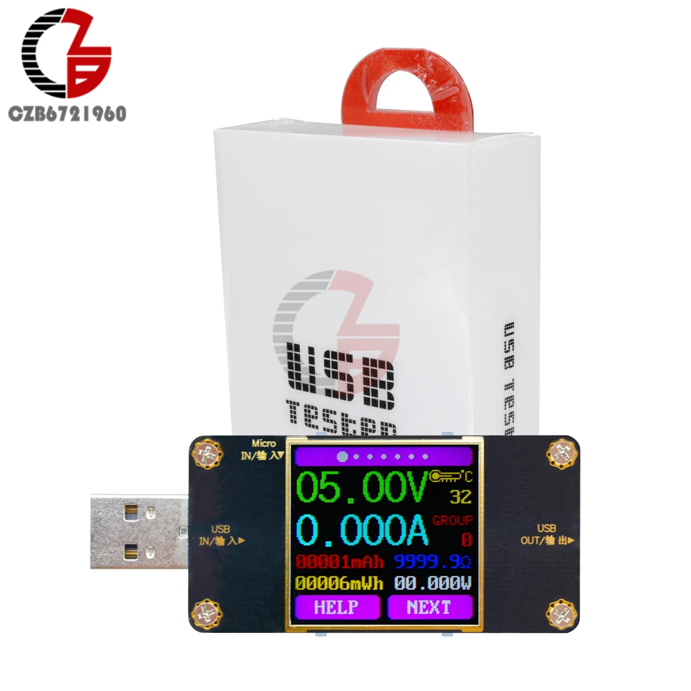

QC3.0 Bluetooth Digital Voltmeter Ammeter Thermometer USB Tester Charger Doctor Battery Capacity Indicator Power Voltage Meter