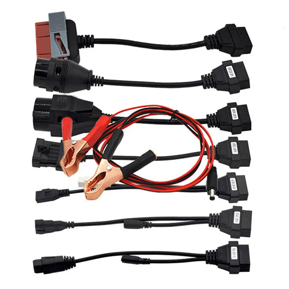 8Pcs Diagnostic Tools Durable Car Cables Adapter OBD2 II CDP For