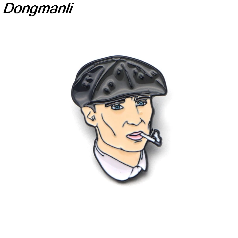 

P2272 Dongmanli 20pcs/lot wholesale TV series Peaky Blinders Metal enamel brooch backpack pin for badge