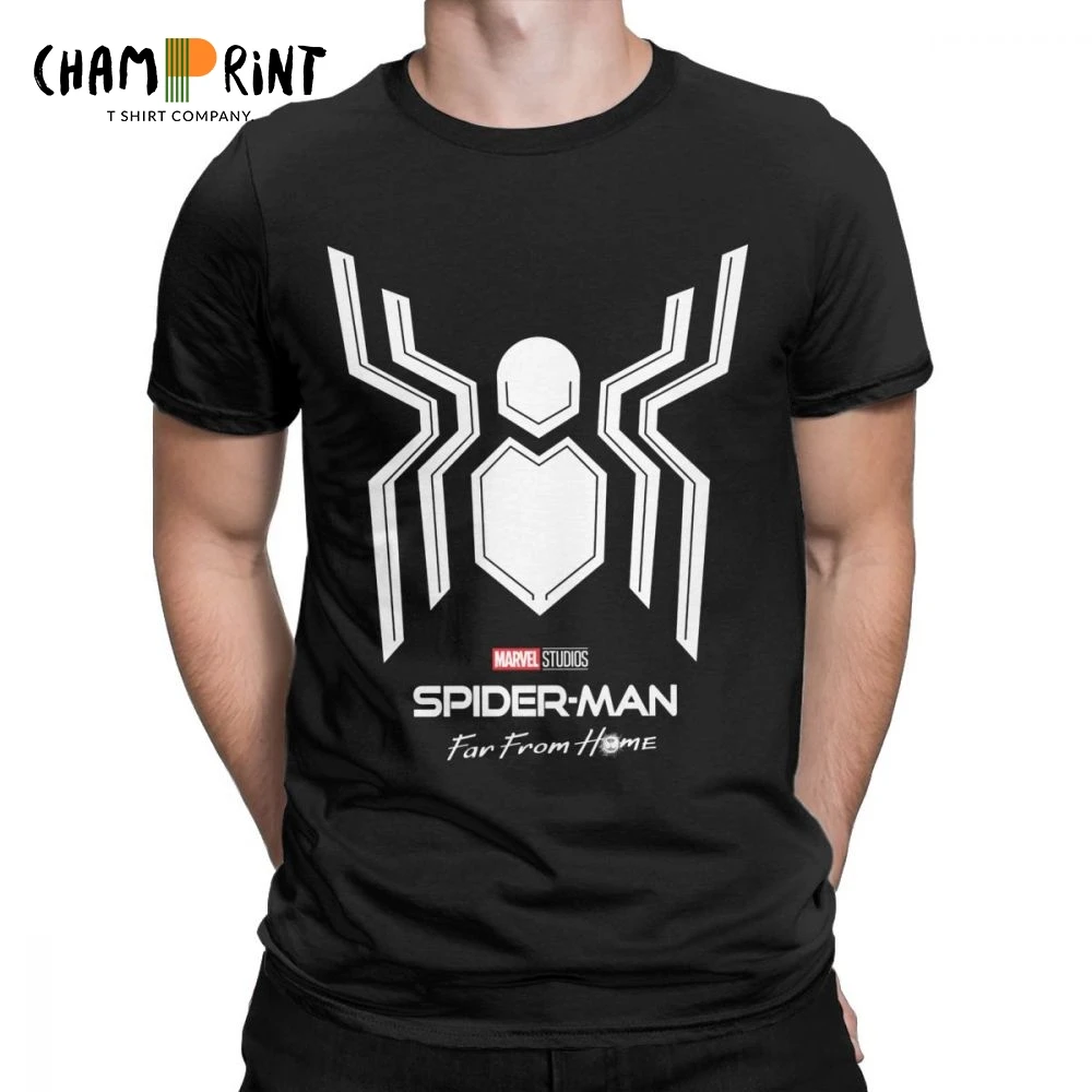 

SpiderMan Tee Shirt Newest Marvel Heroes Movies T-Shirt Far From Home Mysterio T Shirts Men Pure Cotton Vintage Clothes Printed