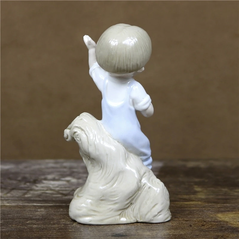 Миниатюрная керамическая фигурка мальчика школьника из фарфора|crafts|craft buttonsfurnished