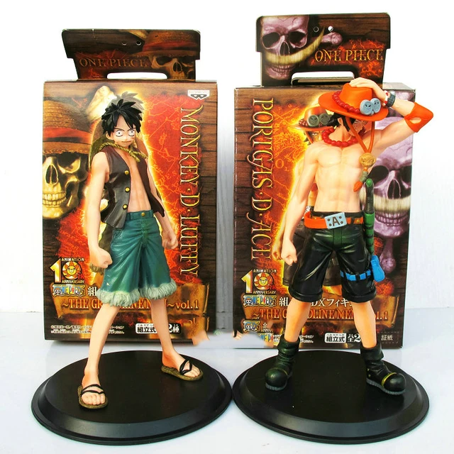 One Piece 2pcs/lot Monkey.D.Luffy Portagas D Ace PVC Action Figure Set Toy
