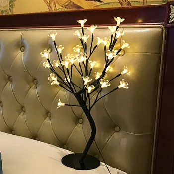 

Nordic bedroom stars small desk lamp cherry blossom lantern string ins tremolo girl heart room net red light gift LU8141441